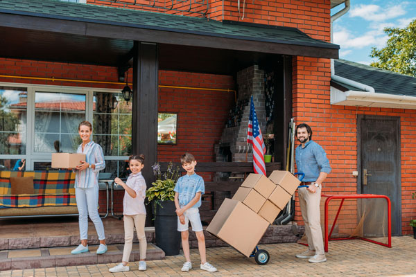 photo of a family moving to another state