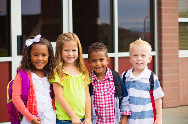 photo of kids going to school