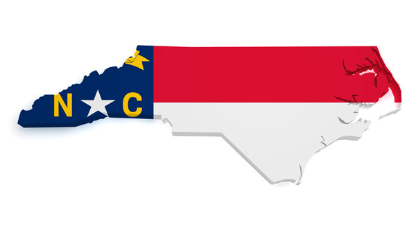North Carolina Flag Map image